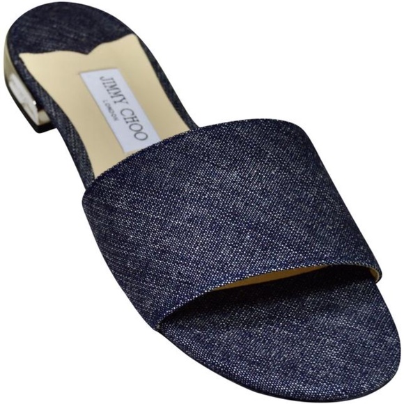 Jimmy Choo Shoes - Jimmy Choo Navy Blue Joni Denim Flats Size: EU 40.5 (Approx. US 10.5)